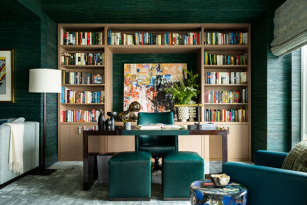 A Tribeca library by Jamie Drake