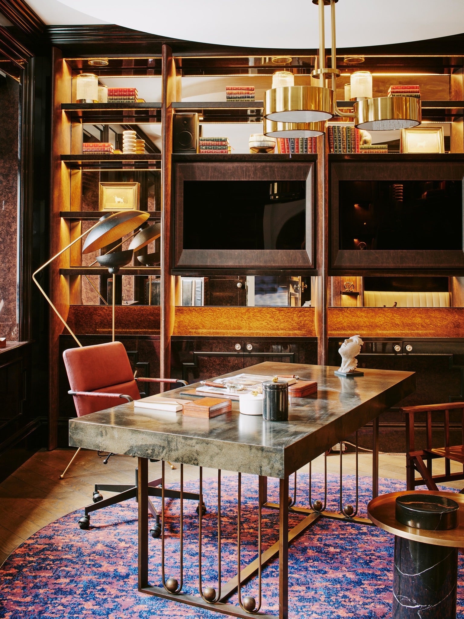Bergman Design House created this home office in a mansion in Mayfair, London