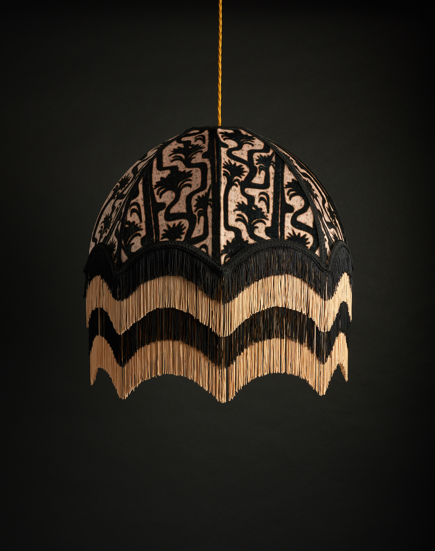 Fringed lampshade by Anna Hayman