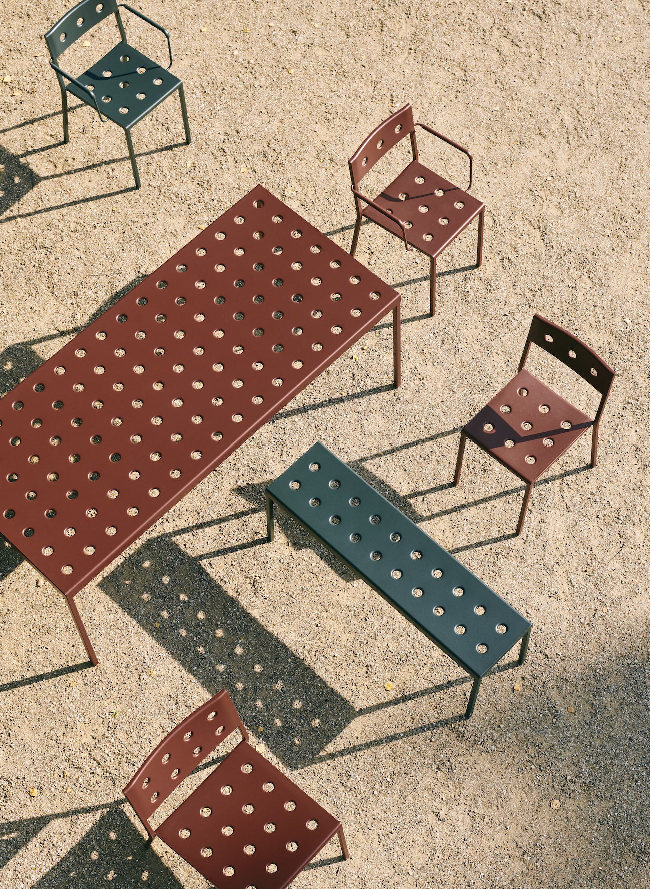Perforated metal furniture is one of 2022's summer interior design trends