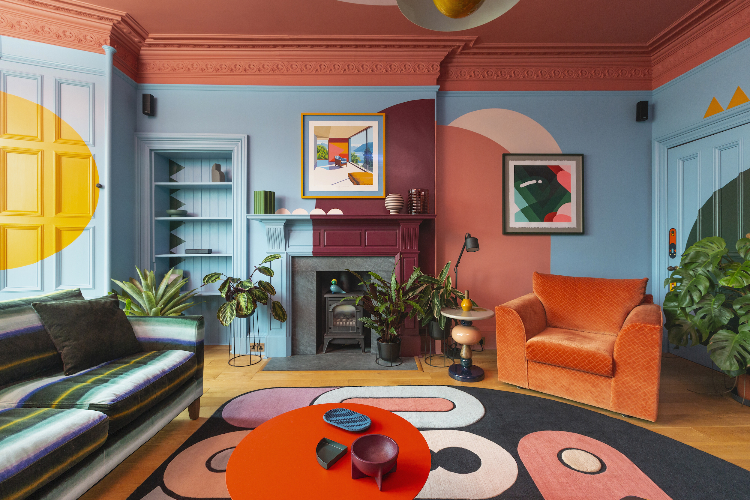 Bold use of colour like this Edinburgh interior by Sam Buckley is one of this year's key summer interior design trends