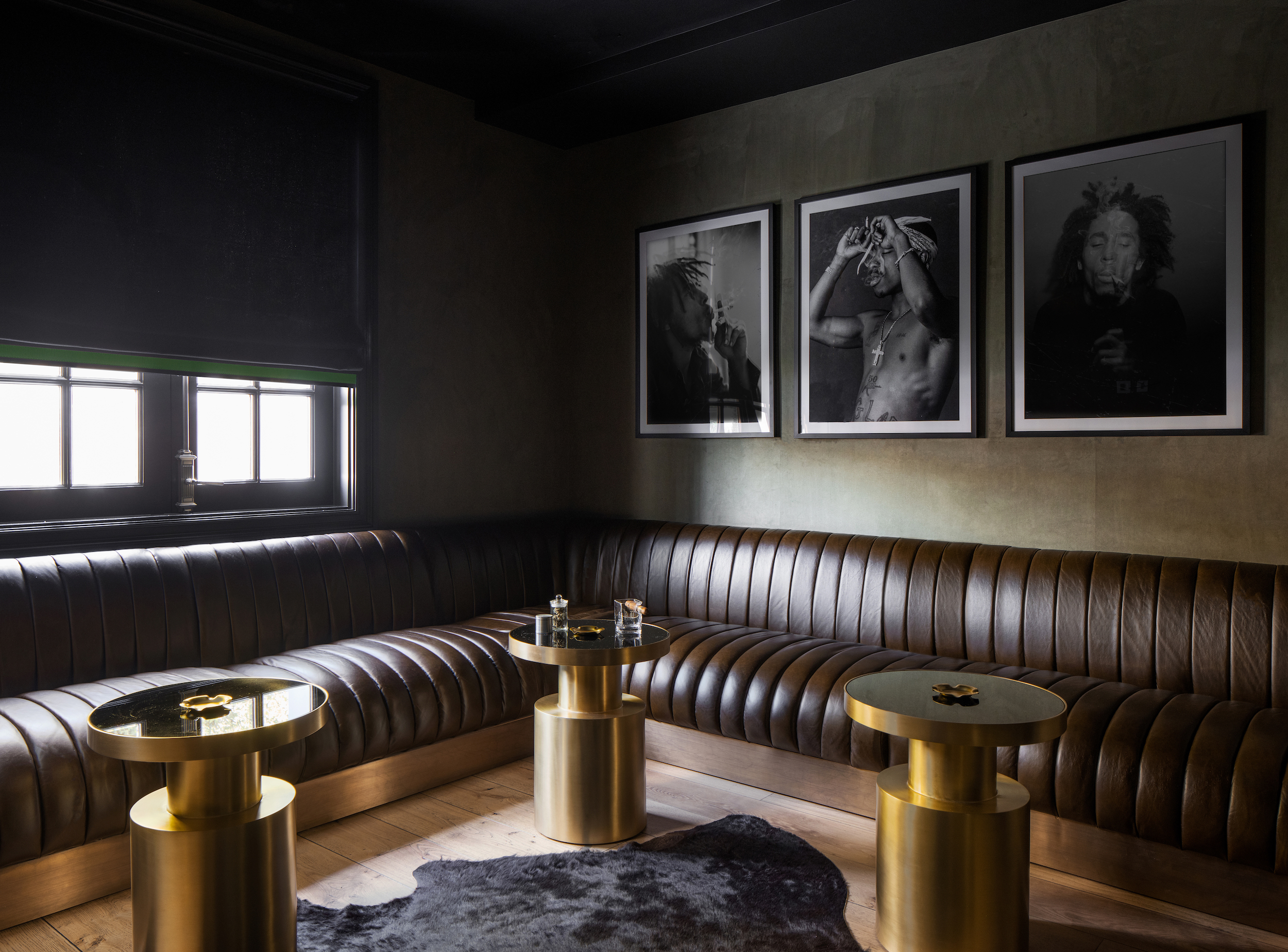 A "weed lounge" designed by interior designer Ryan Saghian