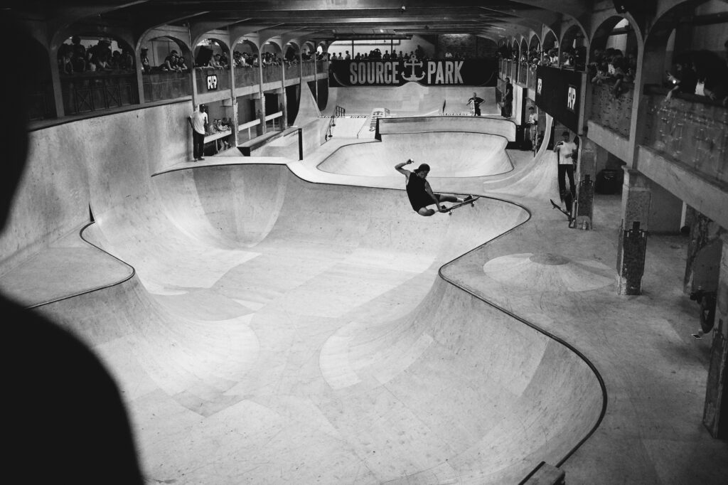 The underground Source skatepark in Hastings