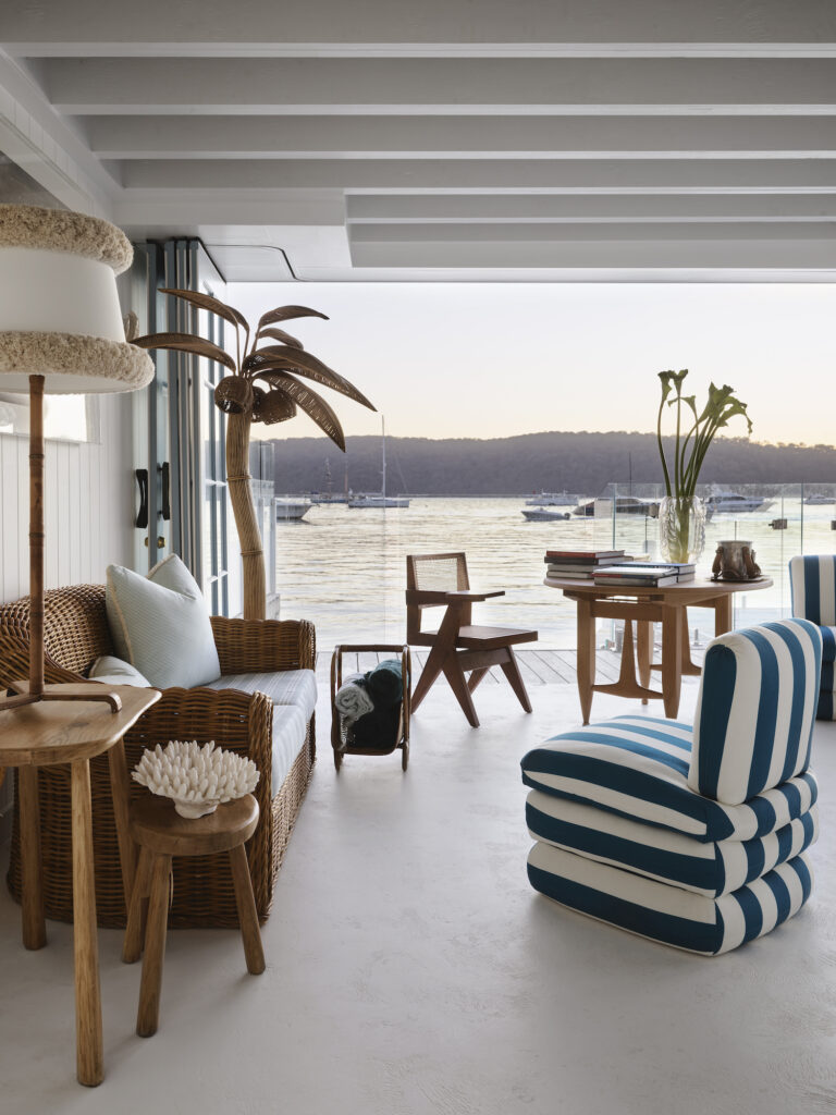 Styling by Tamsin Johnson frames the stunning coastal setting in this residential interior design project in Sydney's Palm Beach _ Effect Magazine