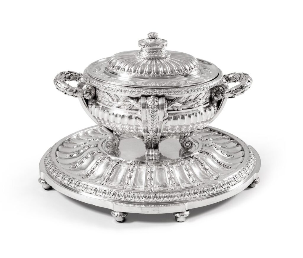 A silver tureen owned by Catherine the Great from Hôtel Lambert in Effect Magazine