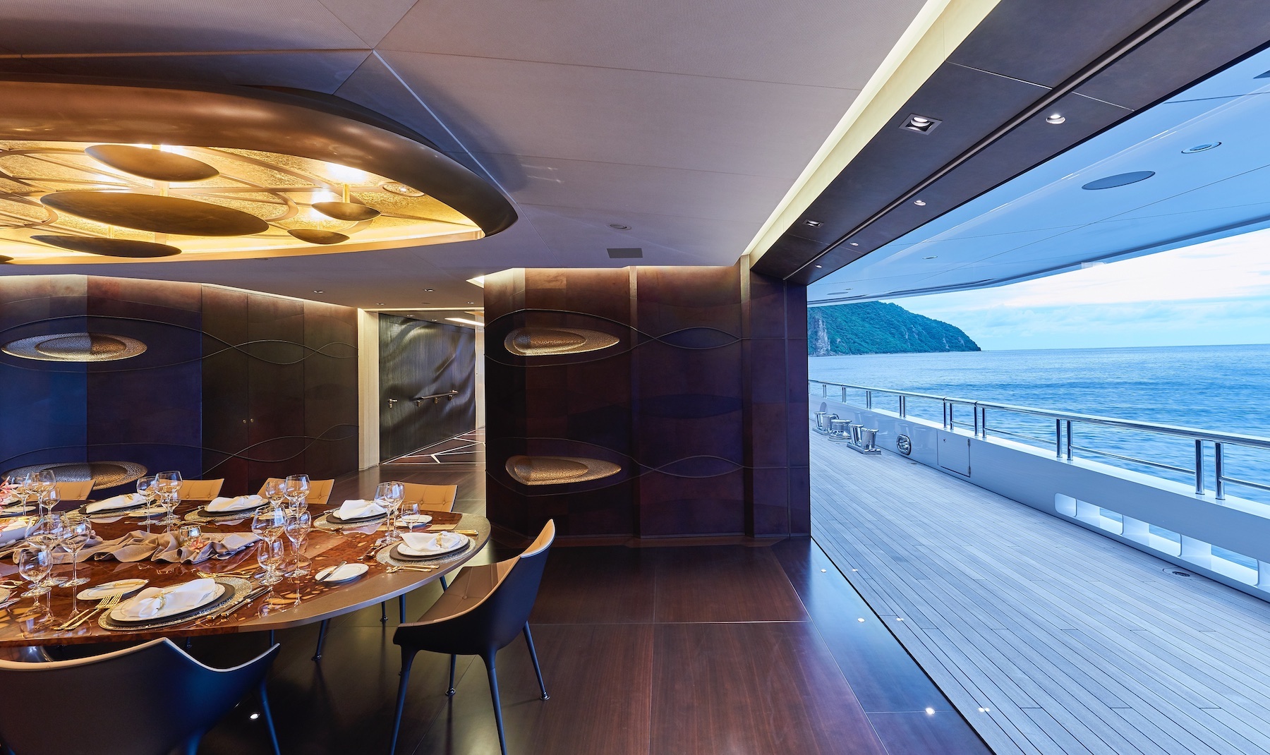 Artefact Super Yacht dining room in Effect Magazine