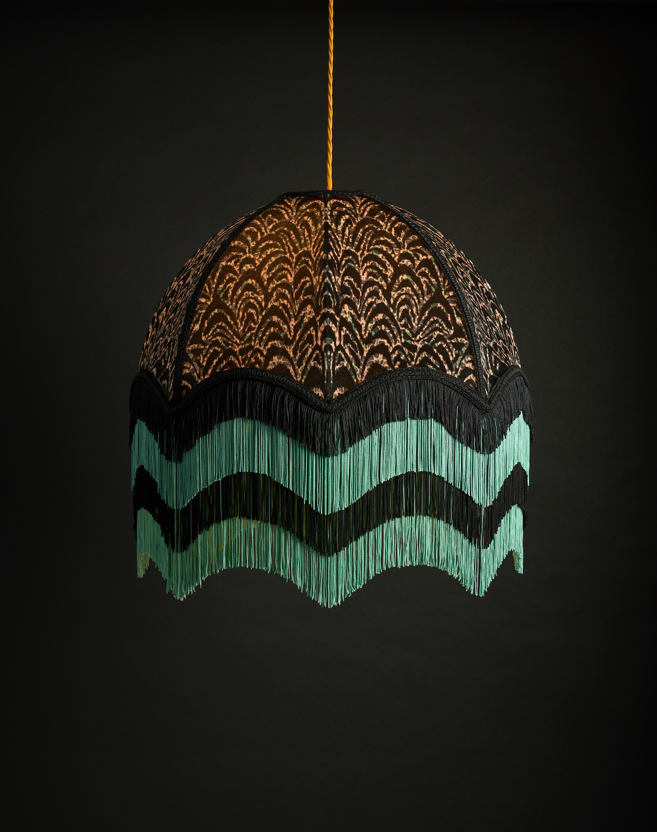 Neo-Edwardian fringed lampshades by Anna Hayman in Effect Magazine