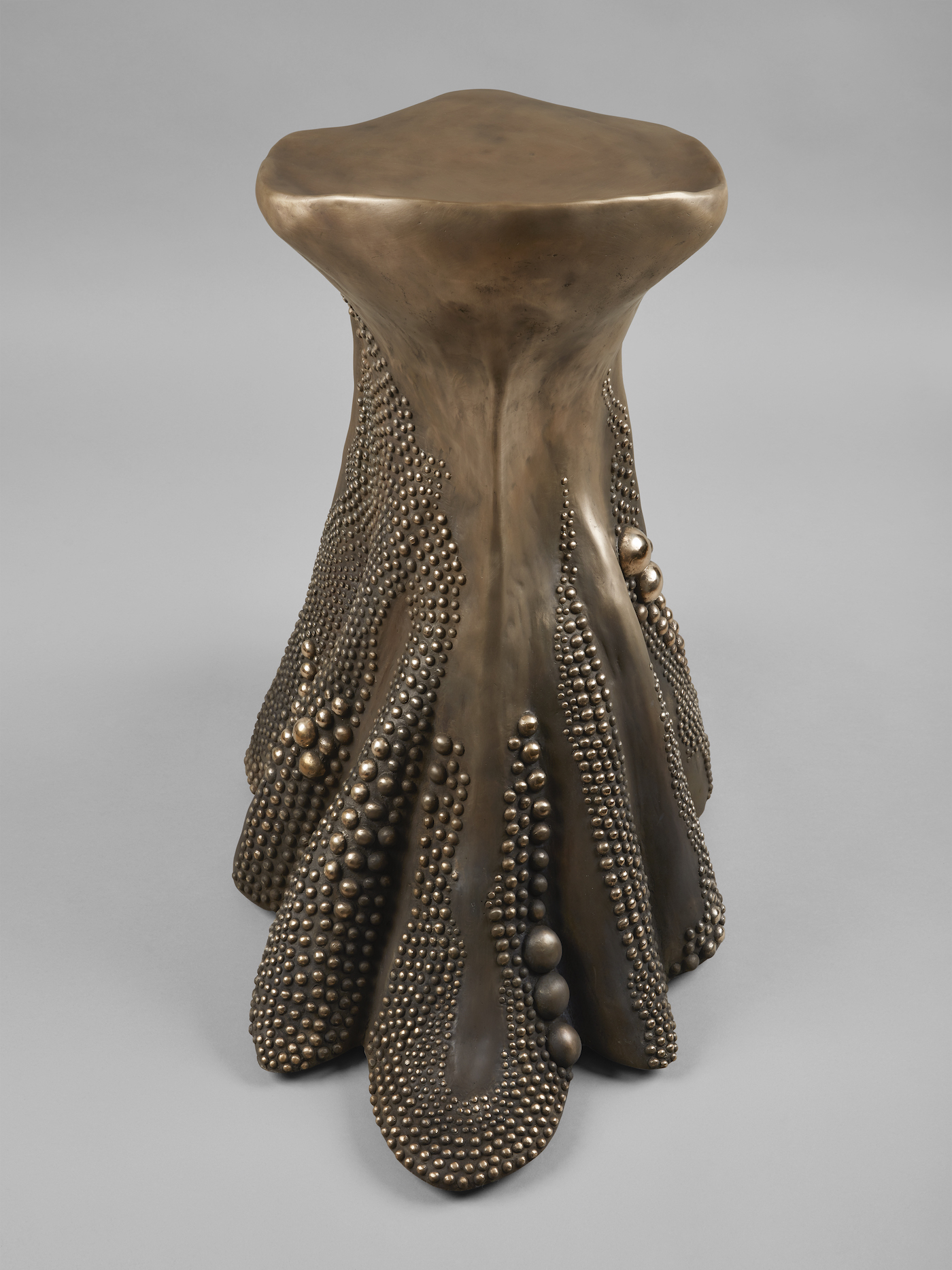 Bronze Stardust bar stool by Pia Maria Raeder at Design Miami 2022 in Effect Magazine