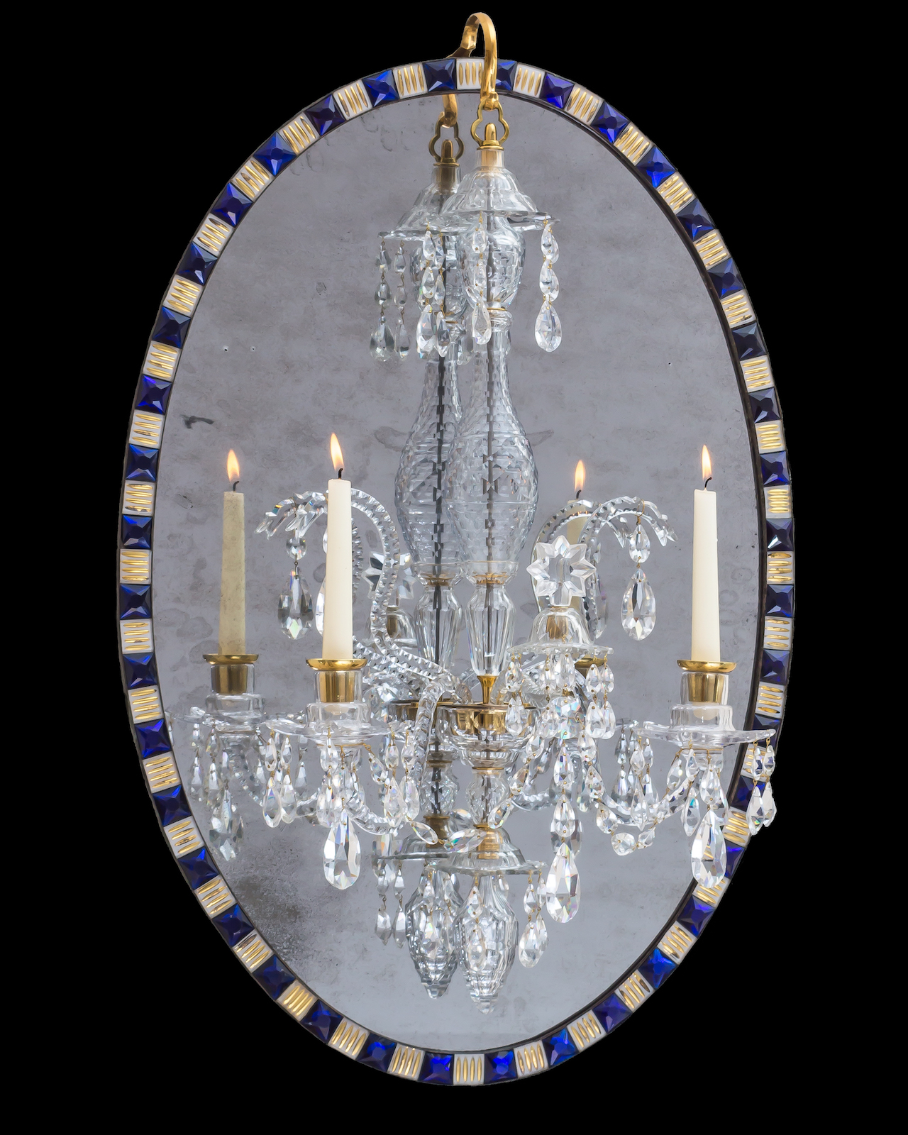 1780 Georgian Irish mirror chandelier from Fileman Antiques in Effect Magazine