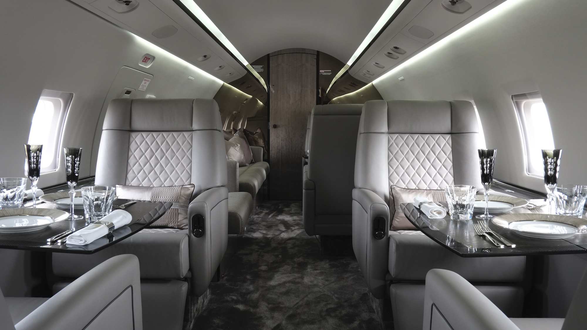 Martin Kemp Design are known for creating timeless and refined private jet interiors, as with their Challenger 606 private plane