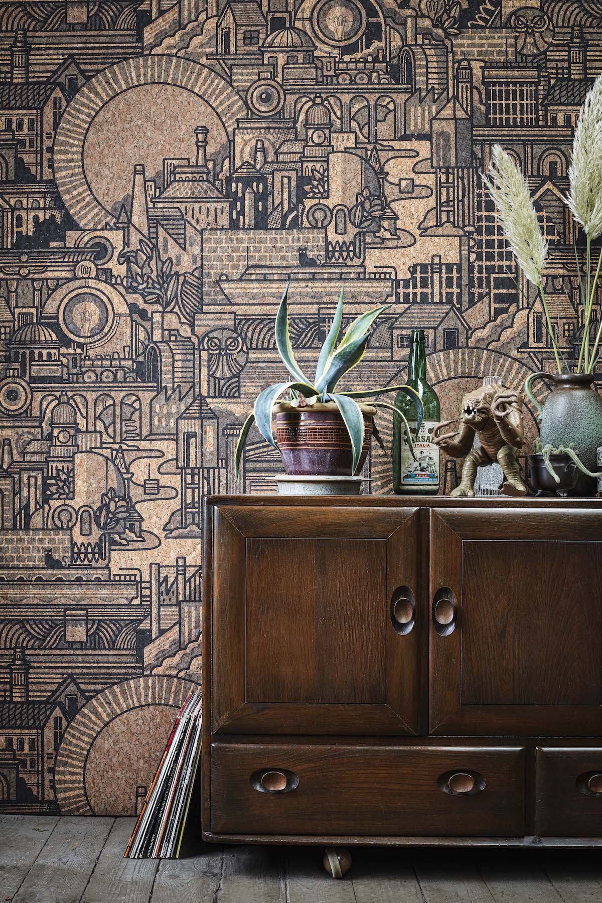 Hit the North – a wallcovering emblazoned with an industrial landscape by Leeds-based company, The Monkey Puzzle Tree (Photo: Chris Leah) - a spring interior design trend in Effect Magazine