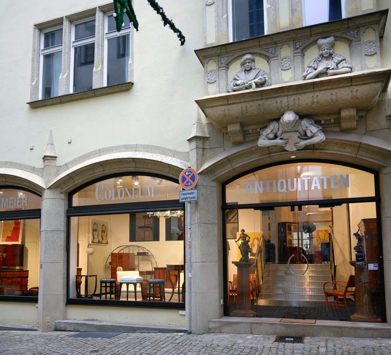 The historic façade of German gallery Coloneum Antik in Effect Magazine