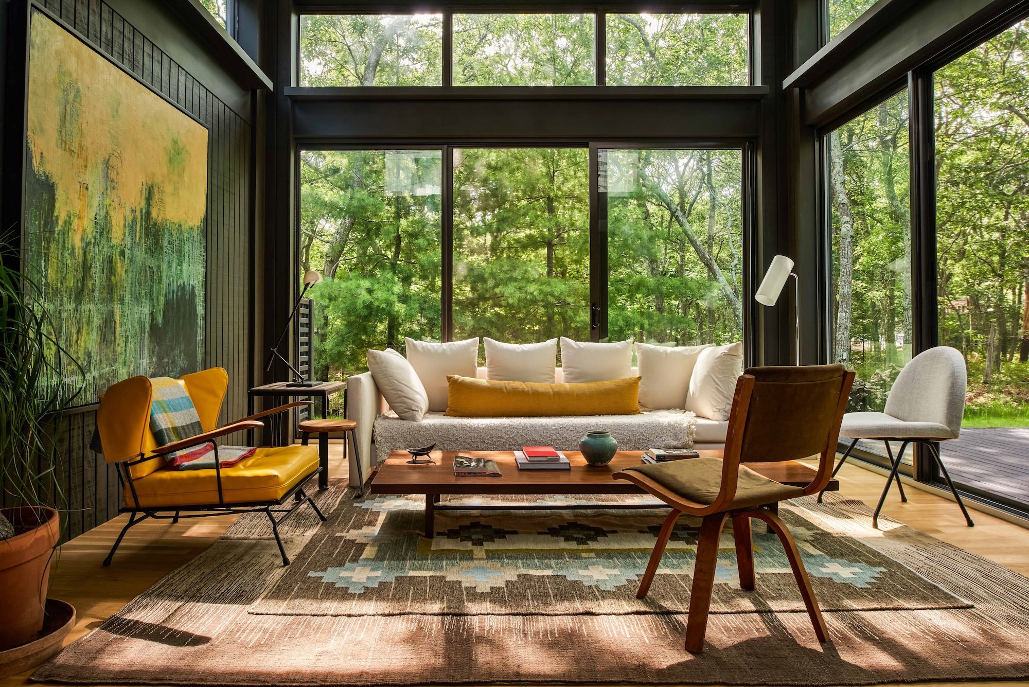 Interior design photography by Michael Mundy, showing a mid-century styled house in the Hamptons - Effect Magazine