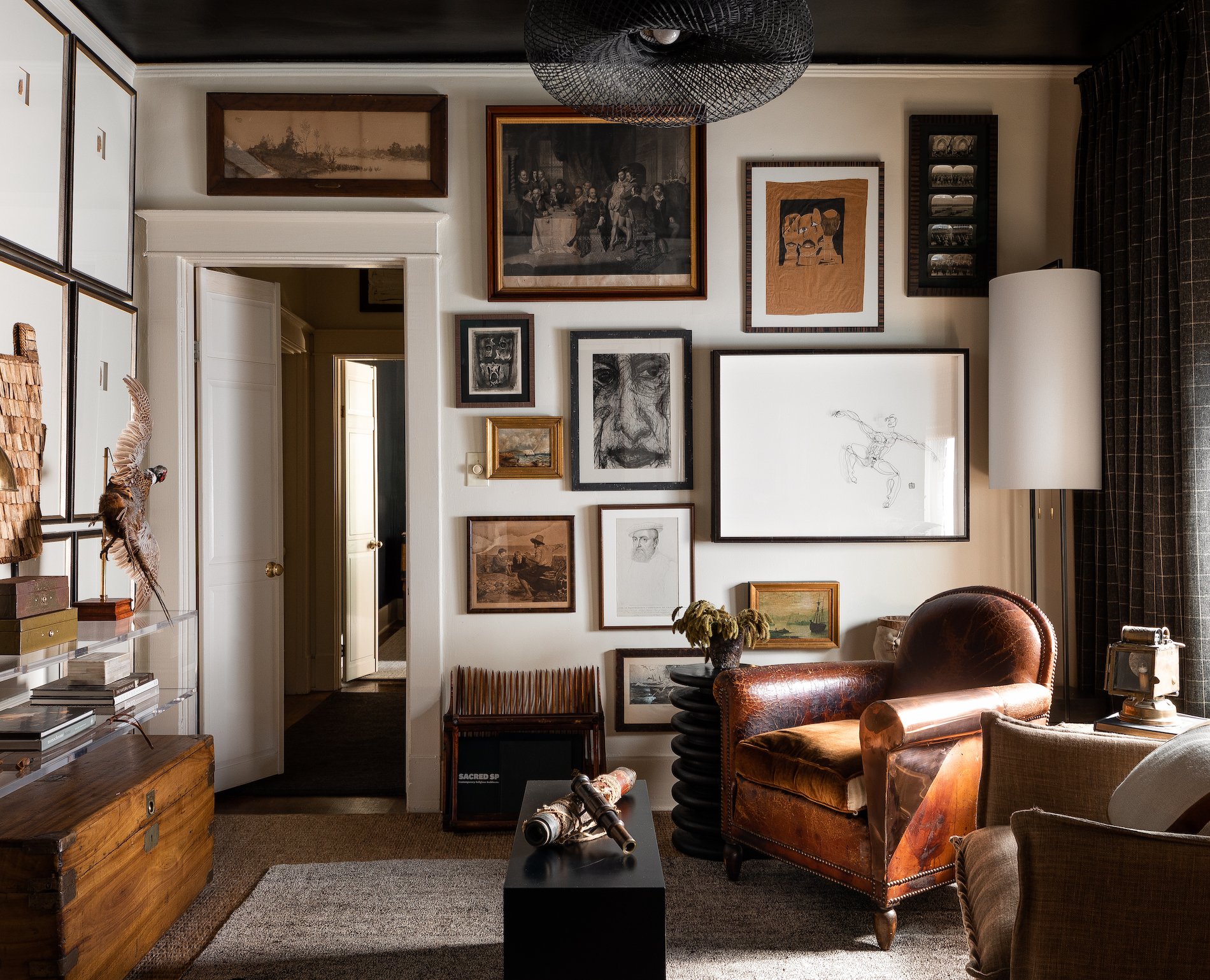 Antique and vintage  art objects, furniture and artworks create a warm space of considerable depth in interior designer Sean Anderson's Highland project in Tennessee (Photo: Haris Kenjar)