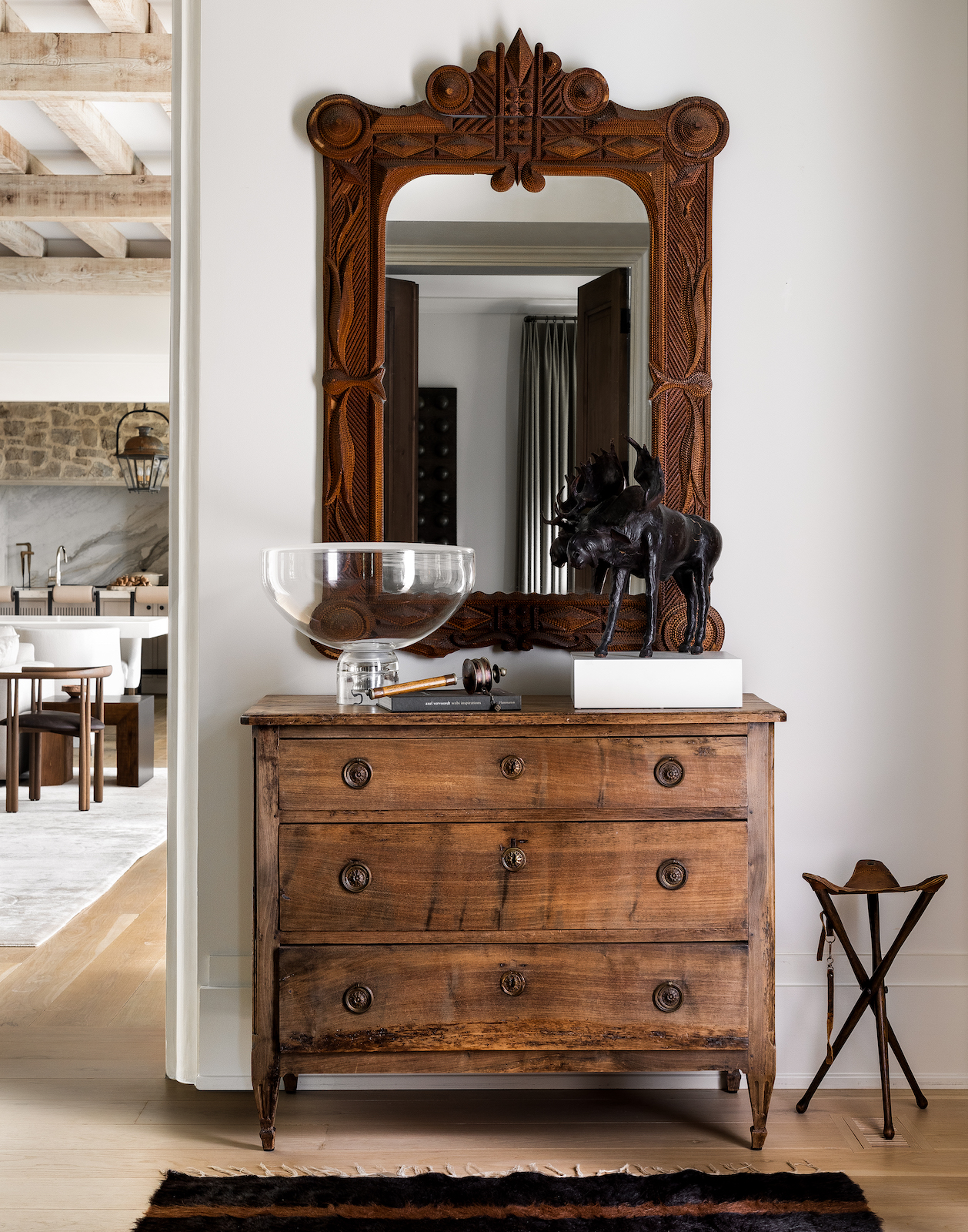 Antique chest in interior designer Sean Anderson's Vestavia Hills project in Alabama 