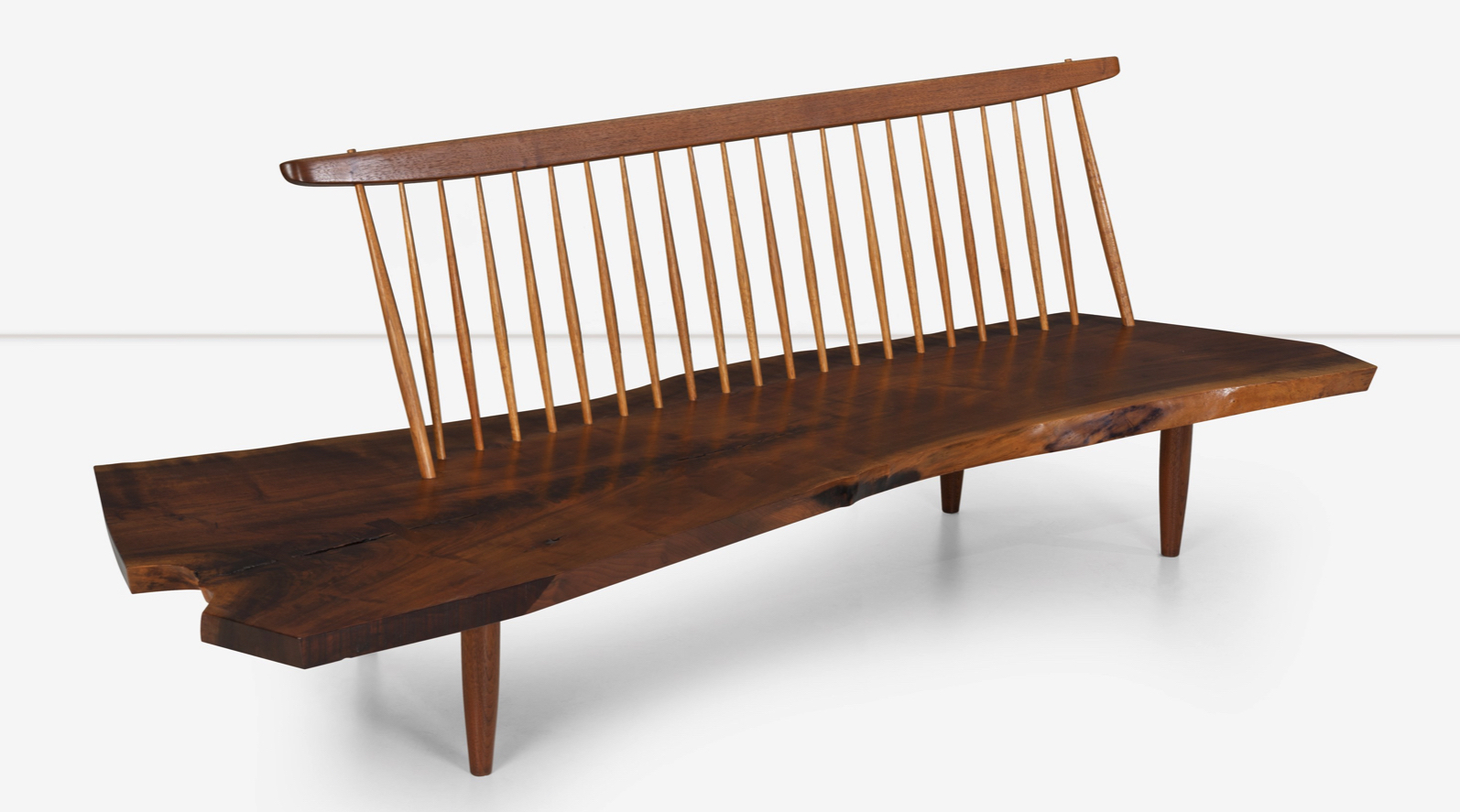 Conoid Bench, circa 1973 by George Nakashima from Geoffrey Diner at Treasure House Fair 2023
