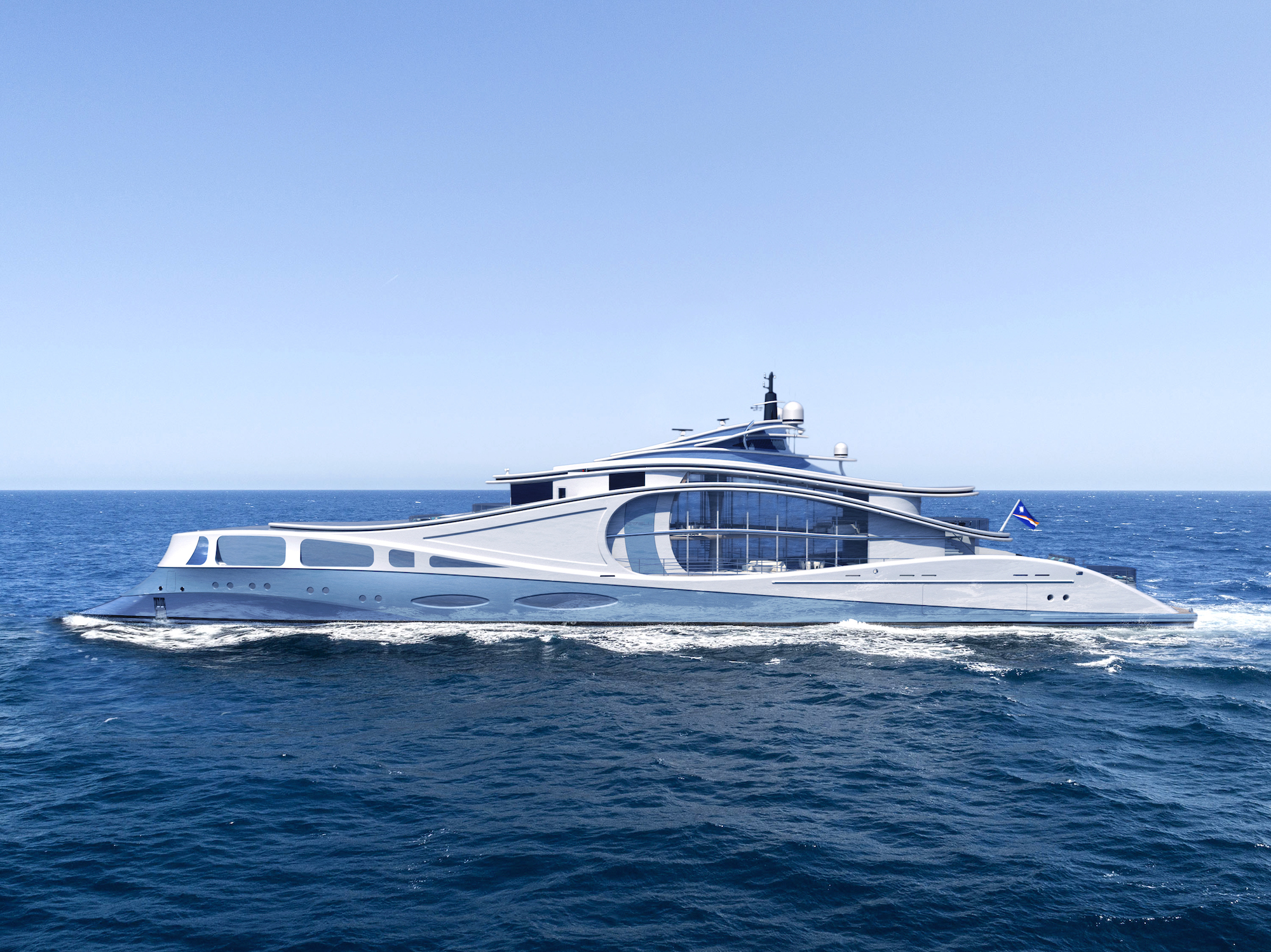 The 252-foot superyacht Swell was designed by Anthony Glasson with flowing, minimalist lines - Effect Magazine
