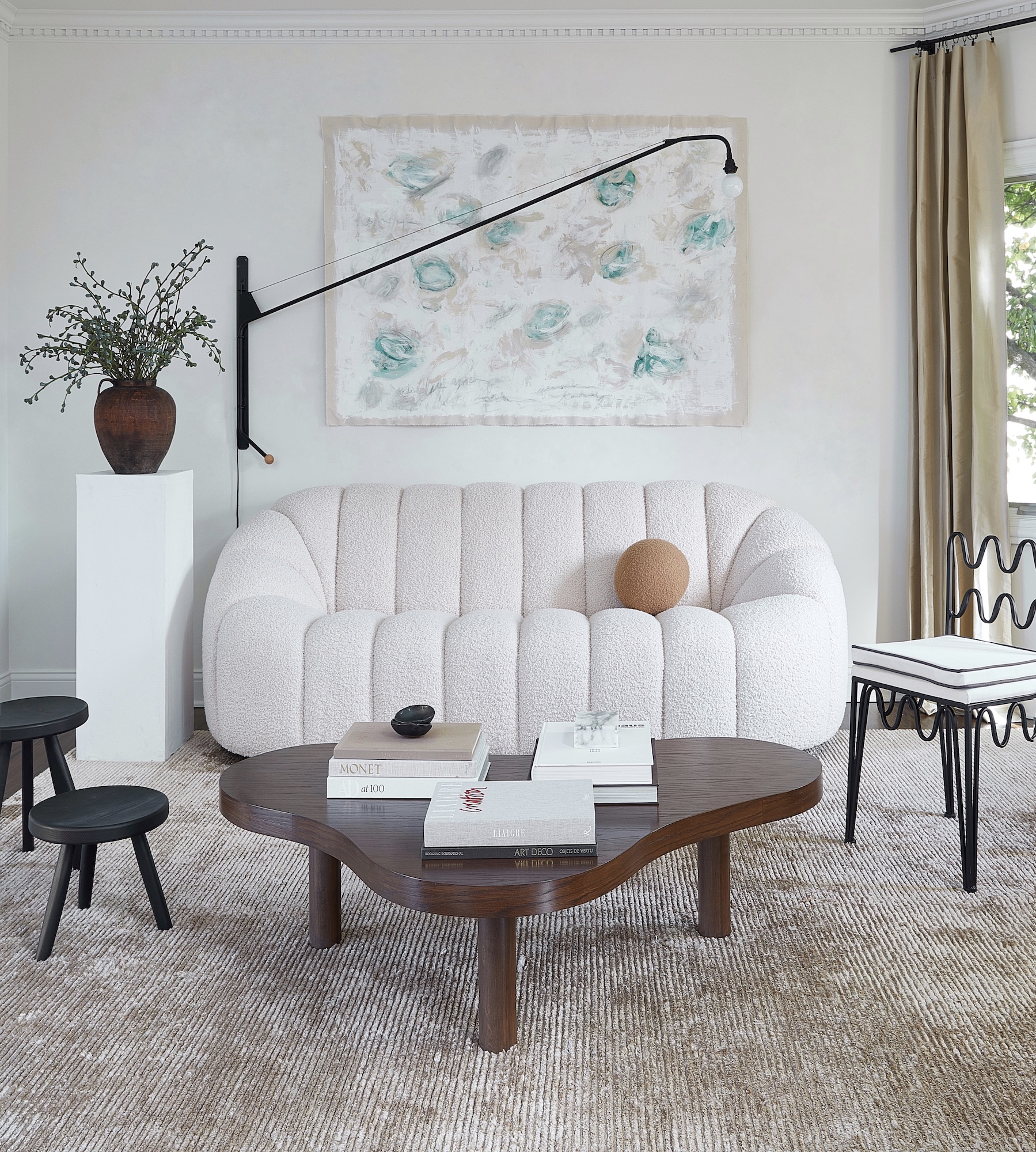 Pierre Paulin sofa in a city apartment by interior designer Abir Salim in Effect Magazine