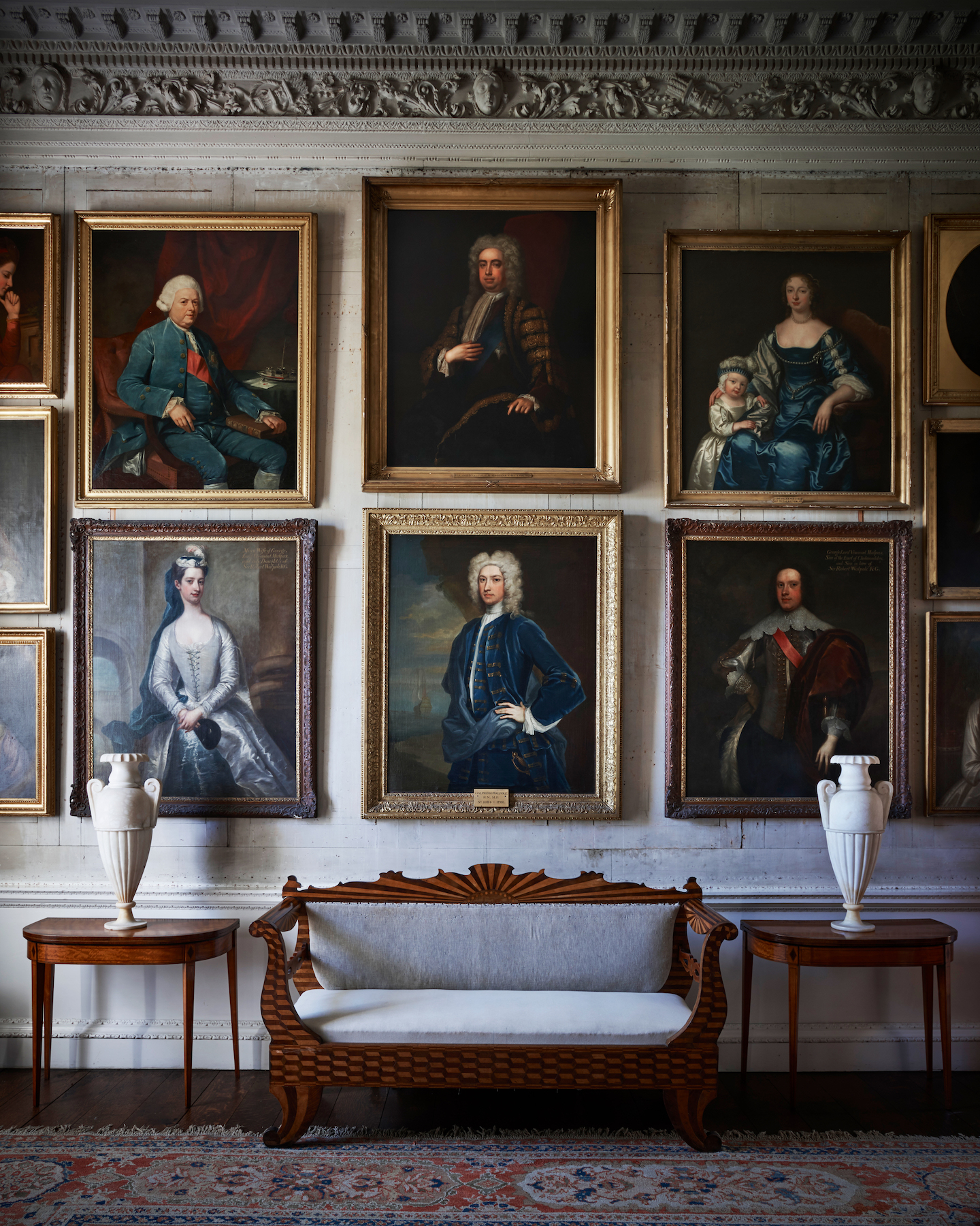 Wolterton Hall picture gallery with 35 paintings adorning the walls in Effect Magazine