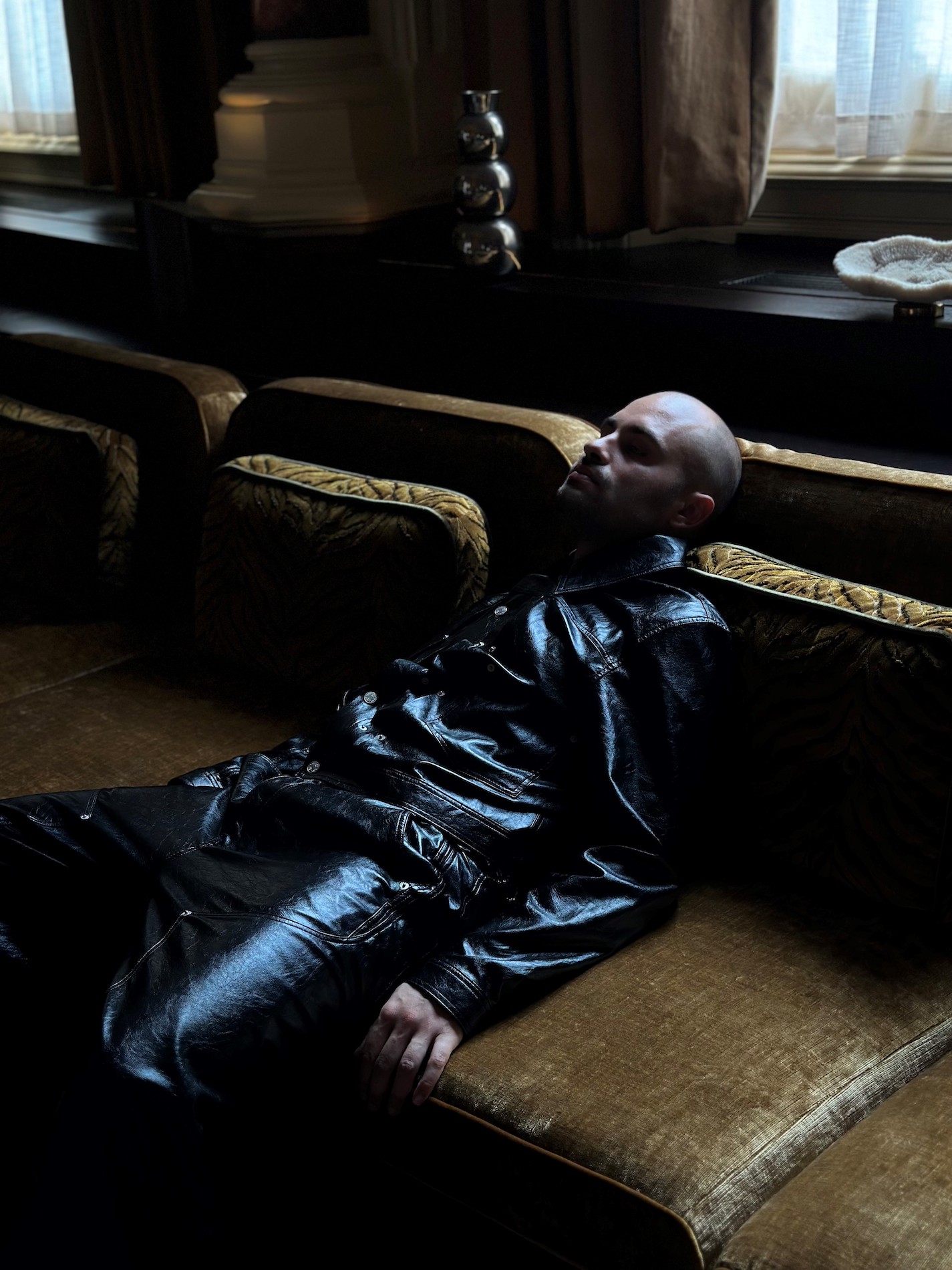 Hugo Toro photographed at the Midland Hotel in St Pancras, London, by Kim Caliot in Effect Magazine