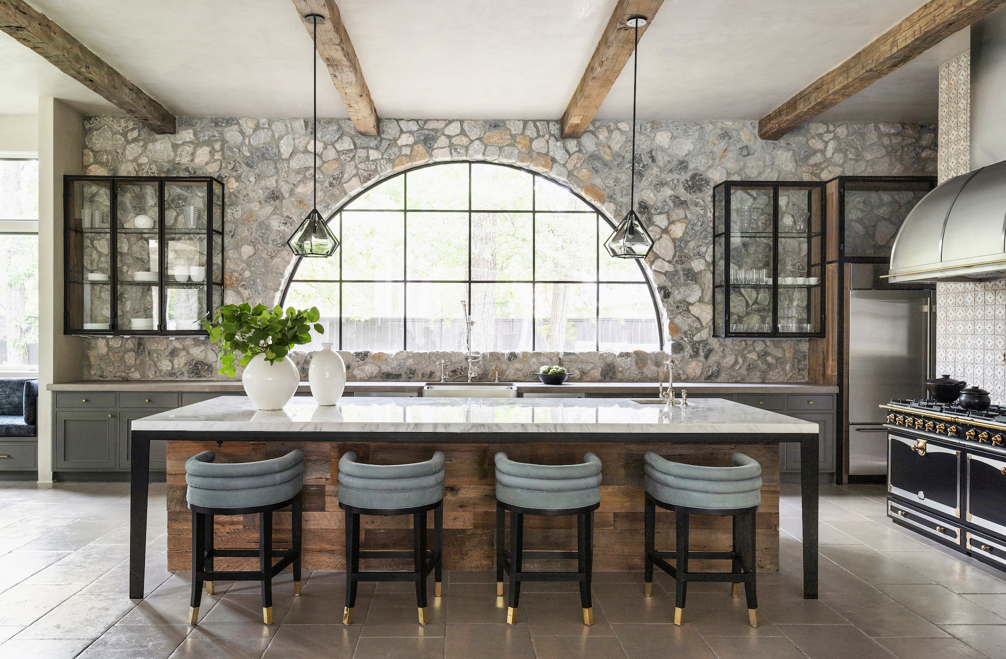 kitchen of a private residence in Houson, Texas interior designed by Nina Magon in Effect Magazine